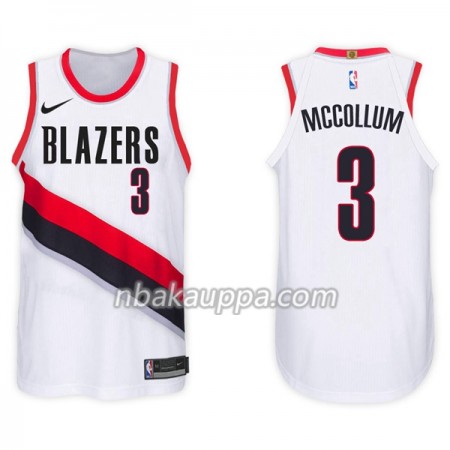 Portland Trail Blazers CJ McCollum 3 Nike 2017-18 Valkoinen Pelipaidat Swingman - Miesten